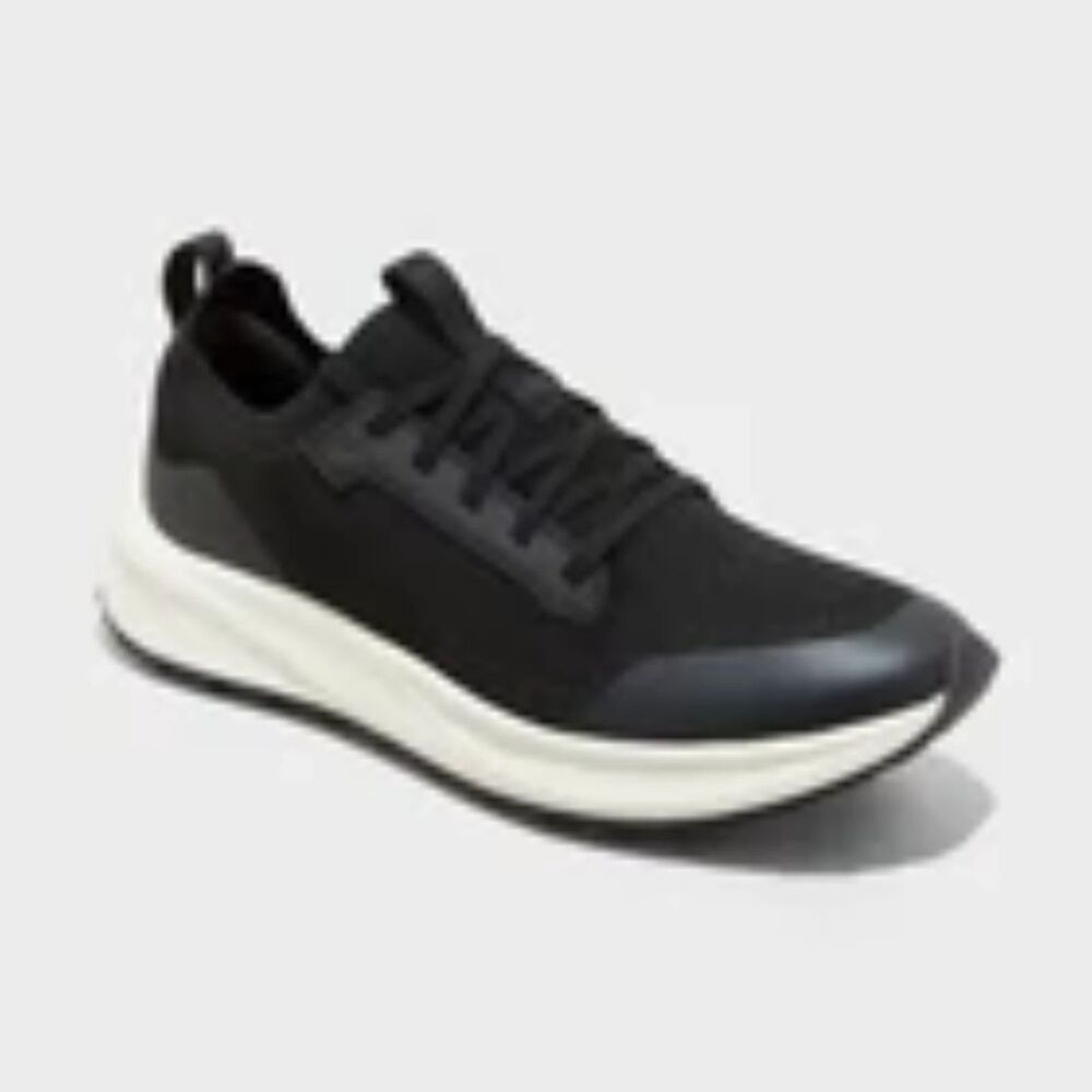Men's Goodfellow Lee Knit Sneakers Black Size 9.5 Memory Foam NWT